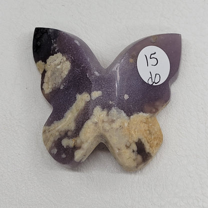 3D butterfly - Grape Agate