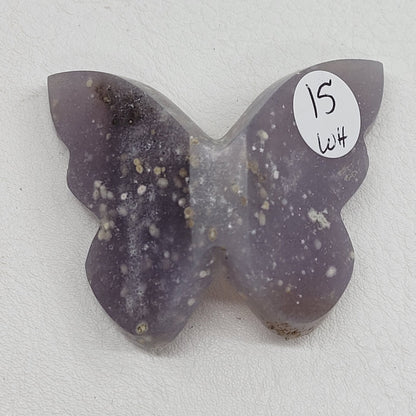 3D butterfly - Grape Agate