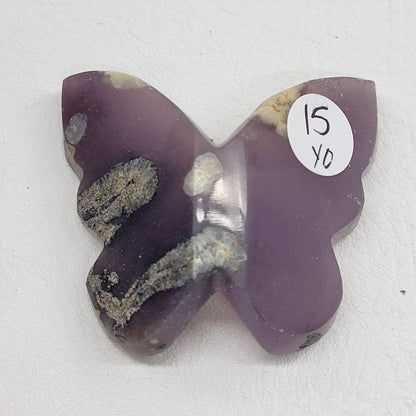 3D butterfly - Grape Agate