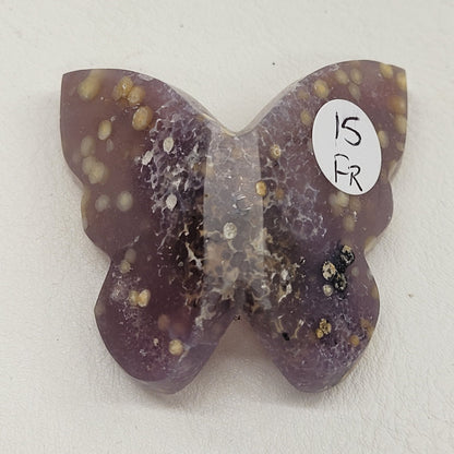 3D butterfly - Grape Agate