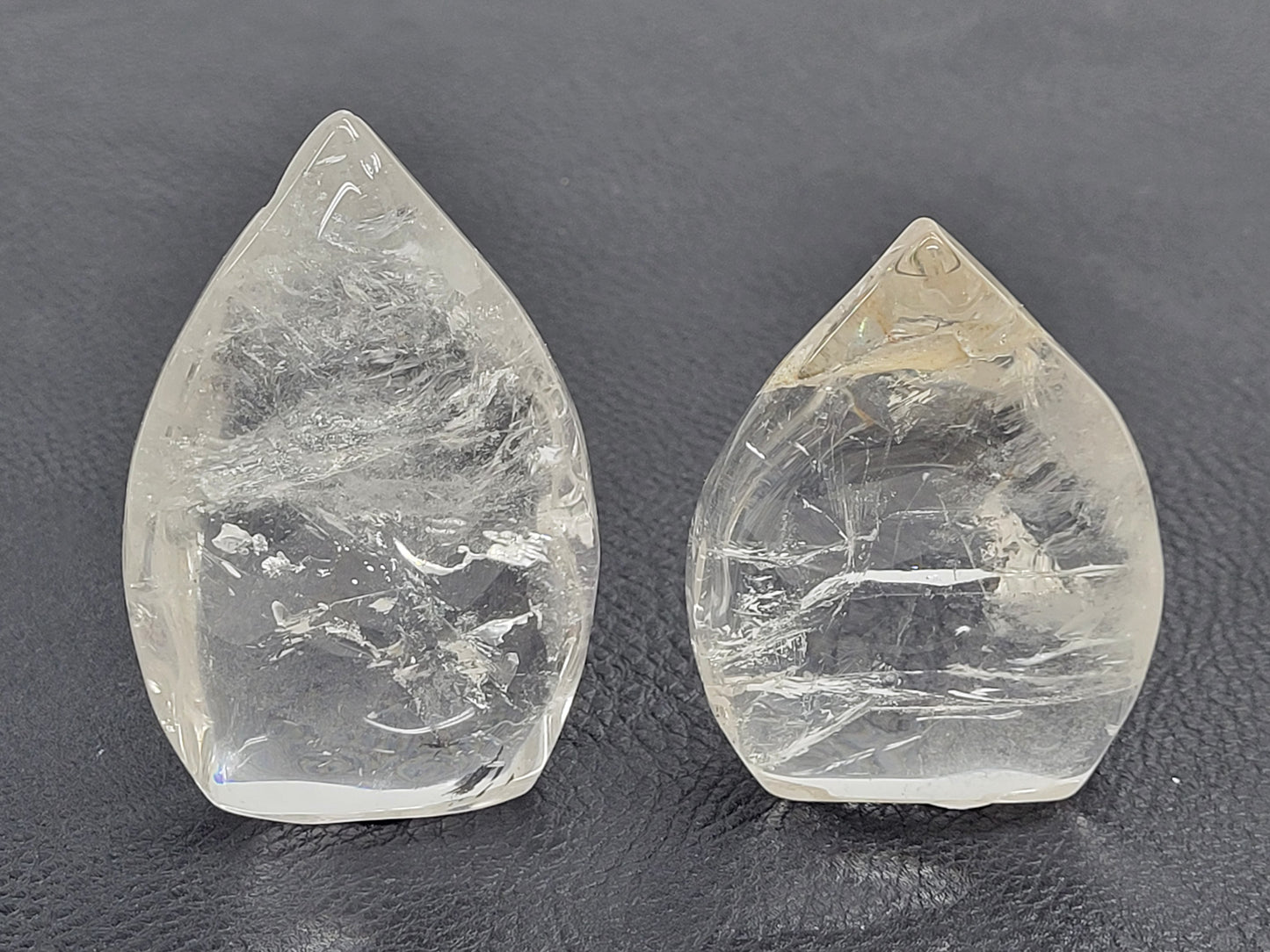 Clear Quartz teardrop flame