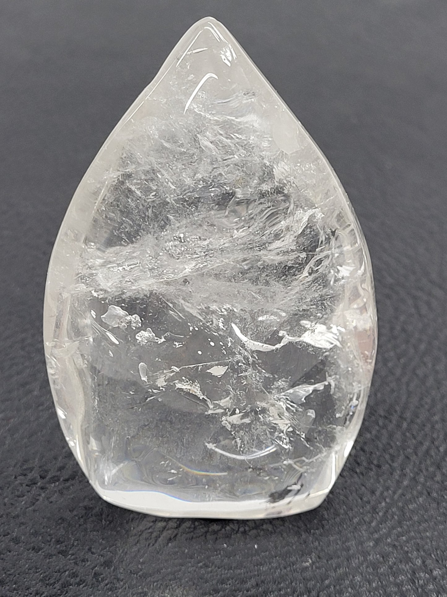 Clear Quartz teardrop flame