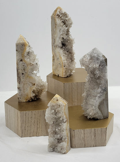 Clear Quartz cluster tower