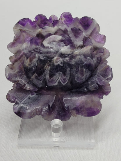 Dream Amethyst flower carving