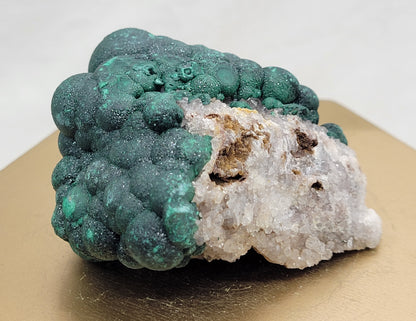 Malachite on Quartz