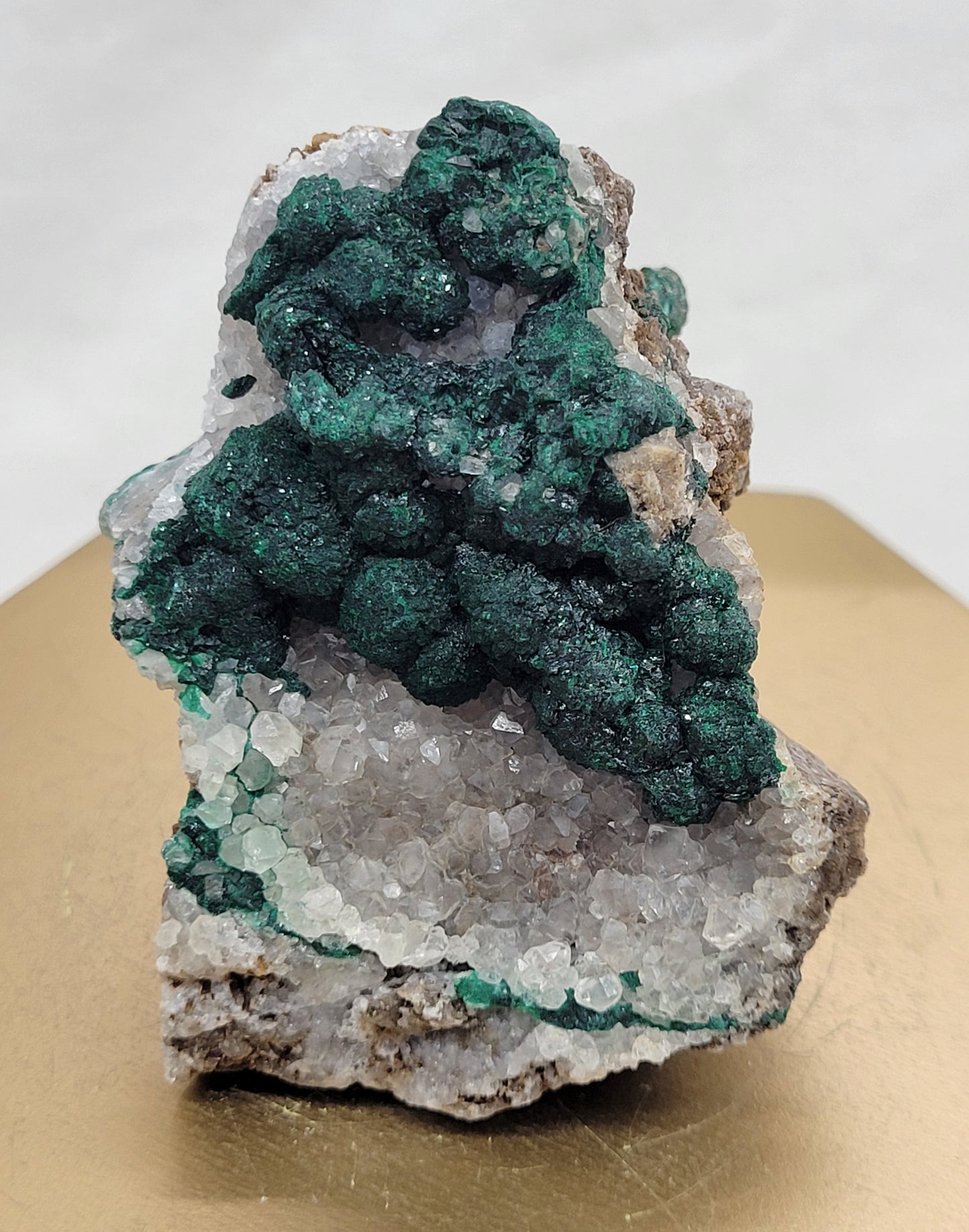 Malachite on Quartz