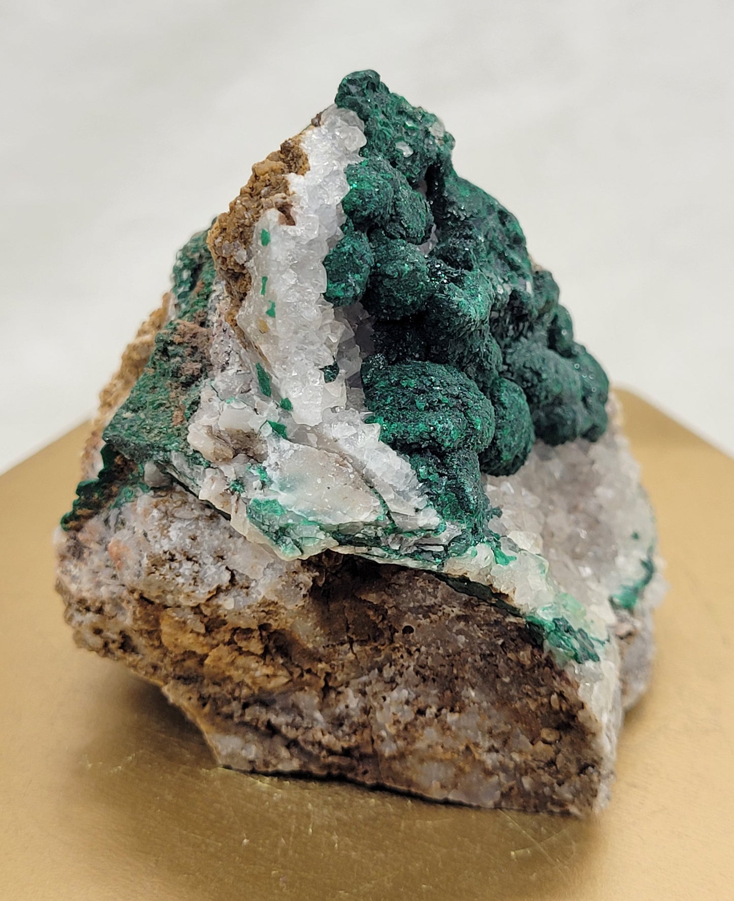 Malachite on Quartz