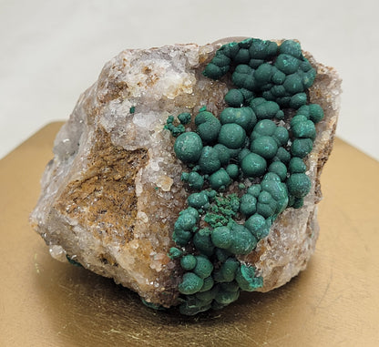 Malachite on Quartz