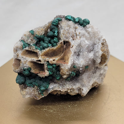 Malachite on Quartz