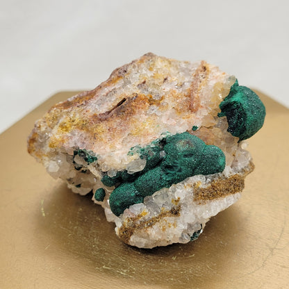 Malachite on Quartz