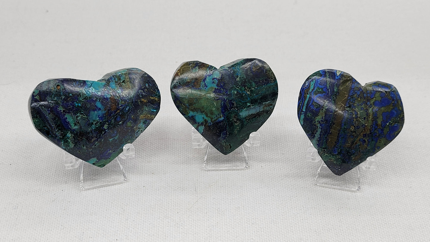 Azurite heart