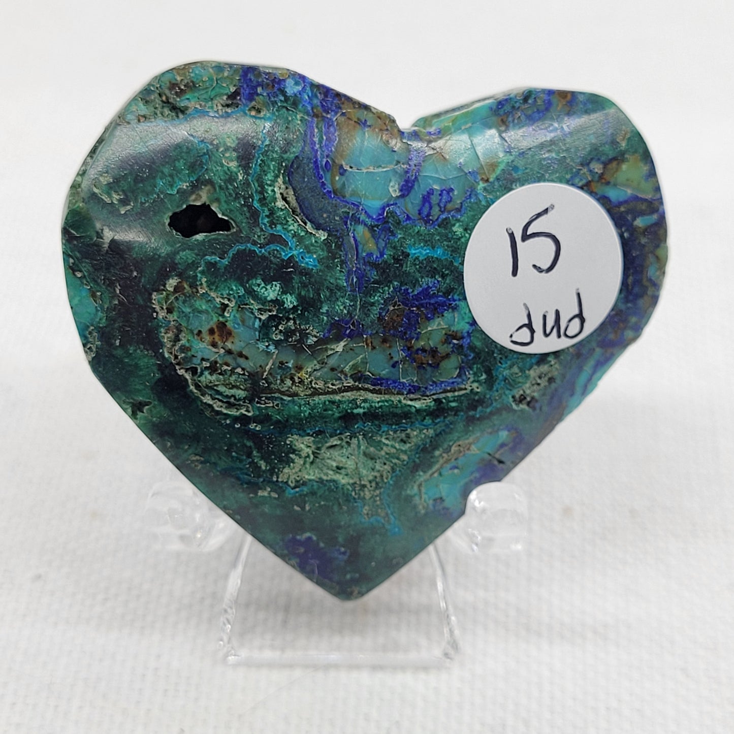 Azurite heart