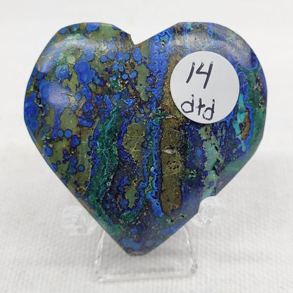 Azurite heart