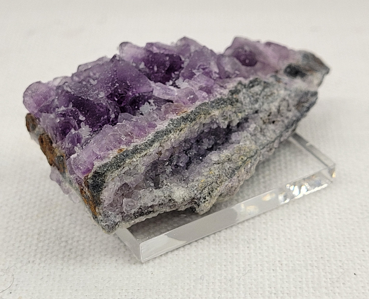 Purple Octahedral fluorite specimen