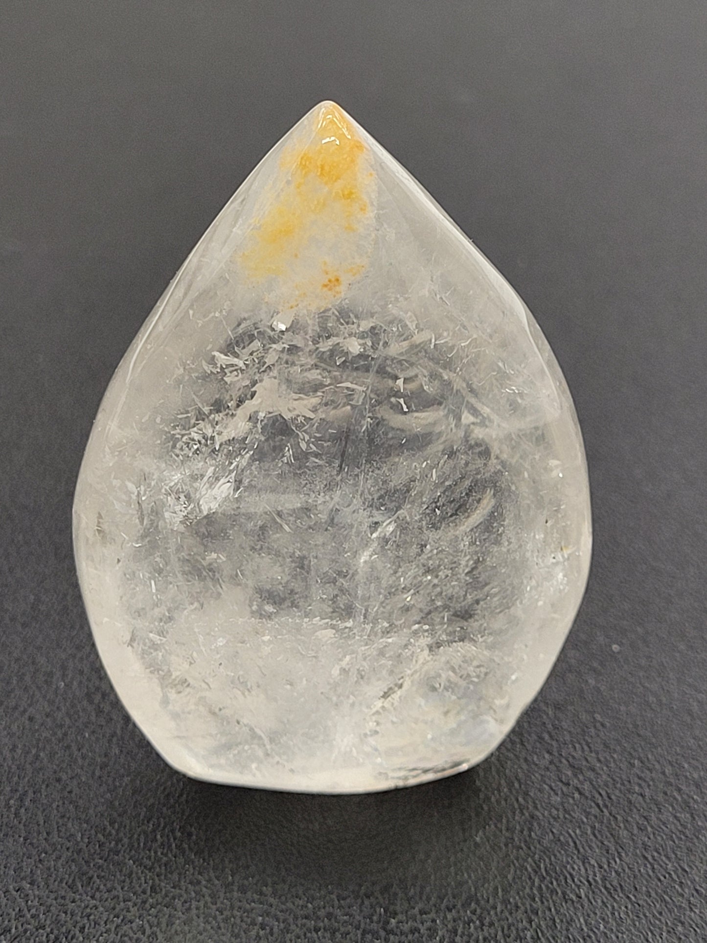 Clear Quartz teardrop flame