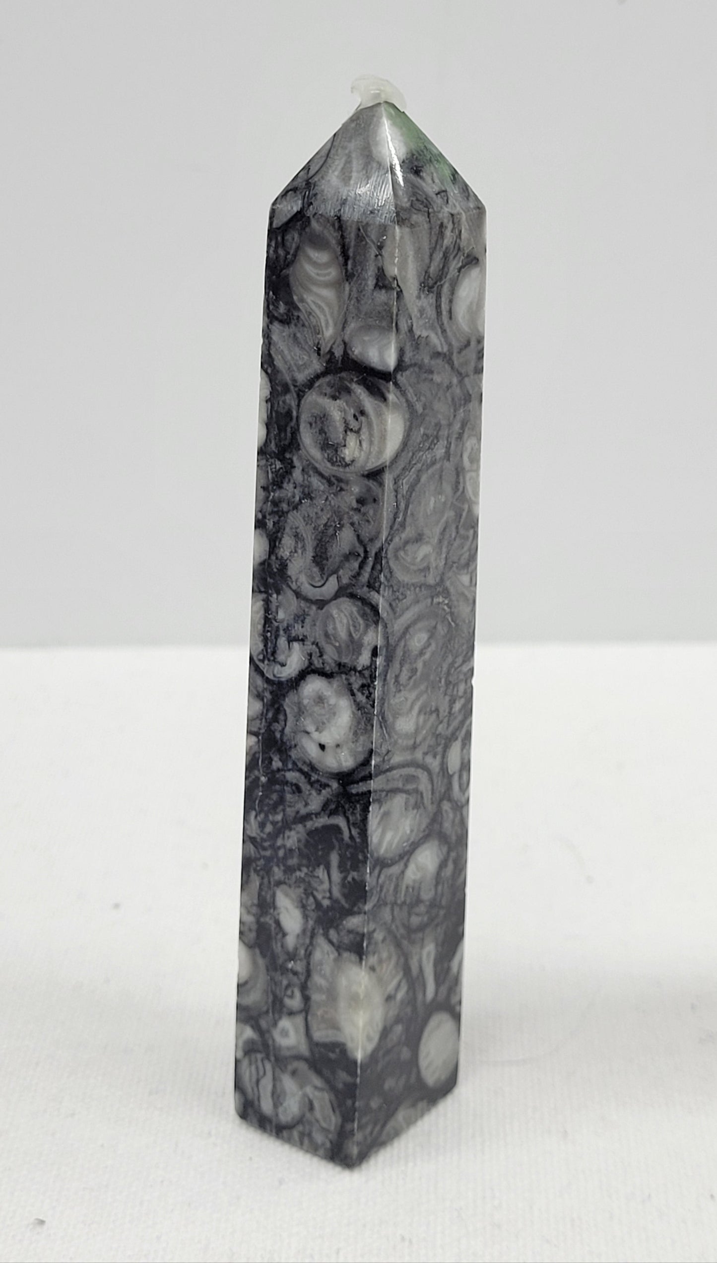 Fossil Shell Jasper tower