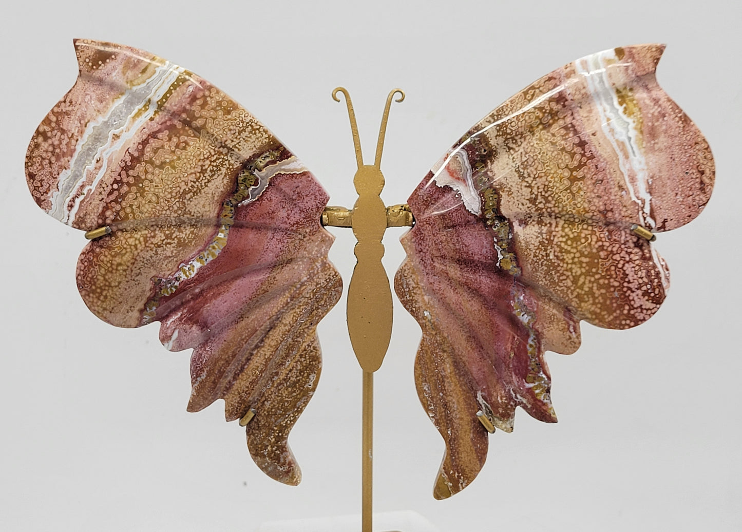 Wings - Pink Ocean Jasper butterfly