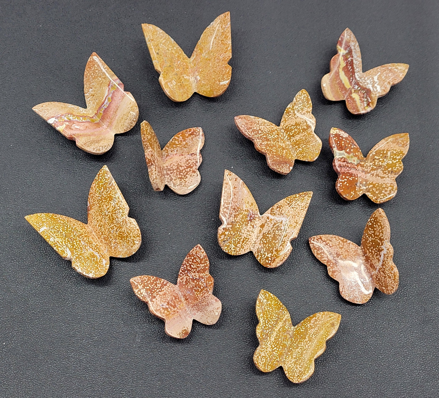 3D butterfly - Pink Ocean Jasper