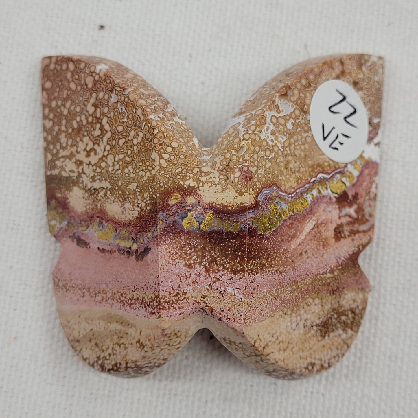 3D butterfly - Pink Ocean Jasper