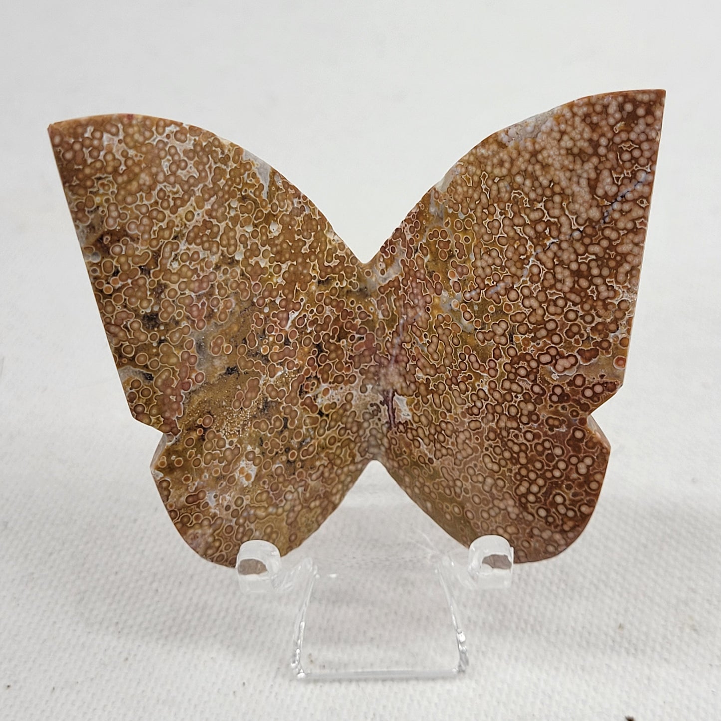 3D butterfly - Pink Ocean Jasper