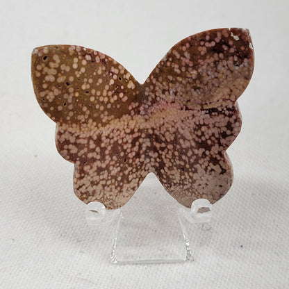 3D butterfly - Pink Ocean Jasper