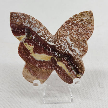 3D butterfly - Pink Ocean Jasper