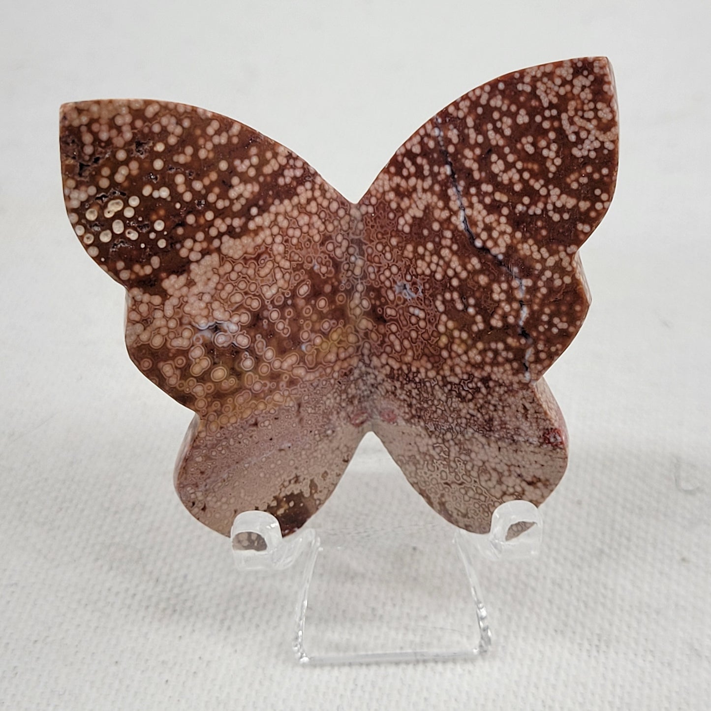 3D butterfly - Pink Ocean Jasper