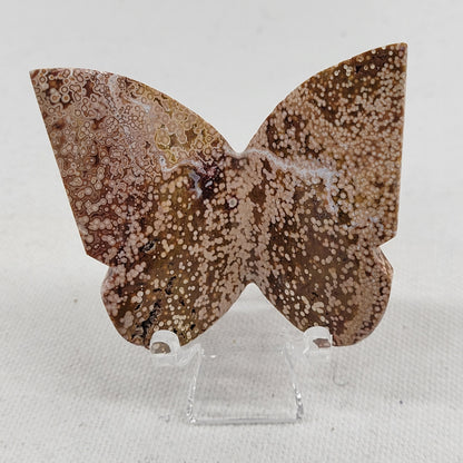 3D butterfly - Pink Ocean Jasper