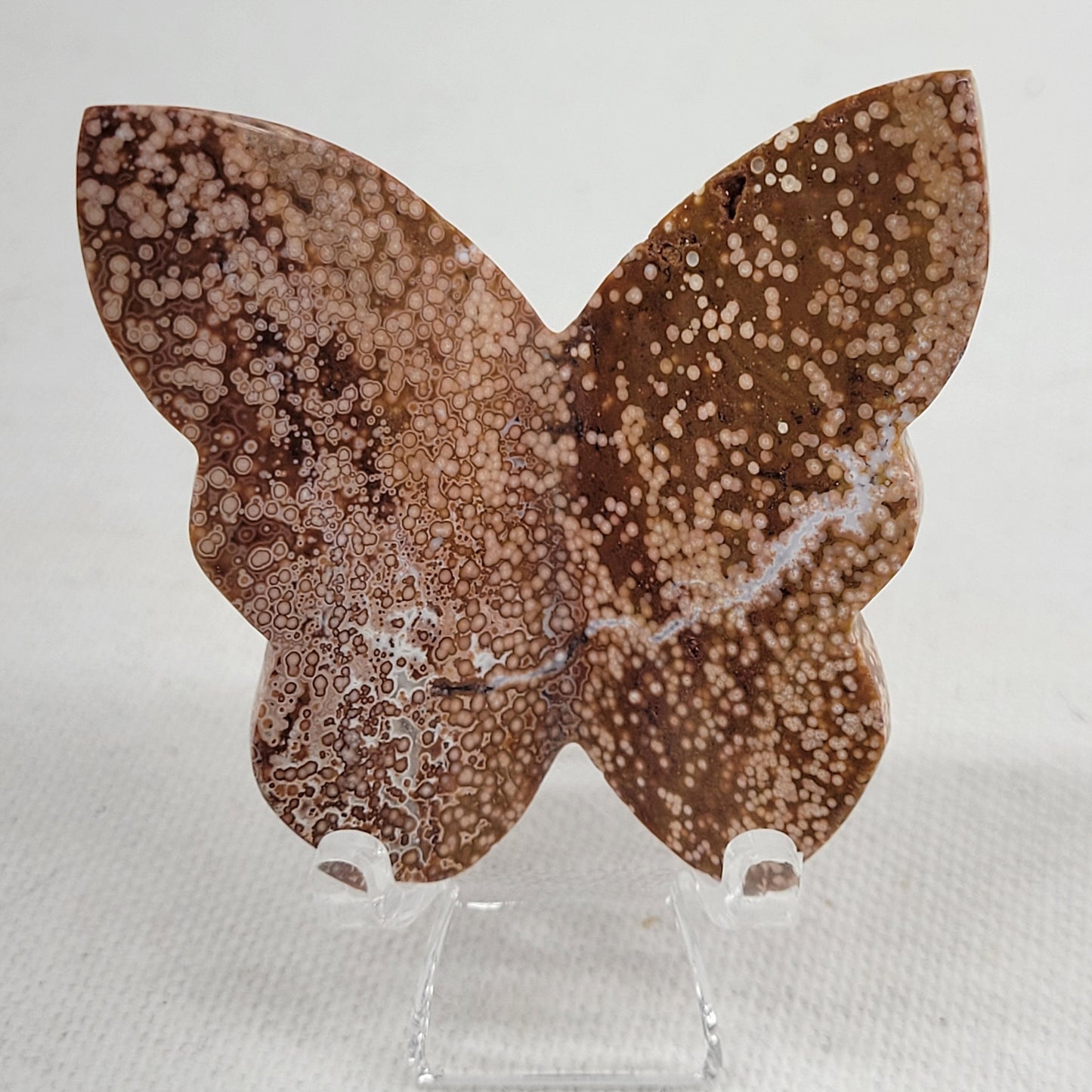 3D butterfly - Pink Ocean Jasper