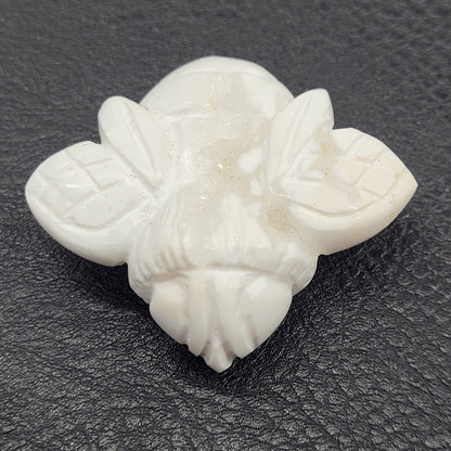 White Plumb Agate bee