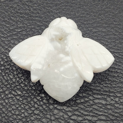 White Plumb Agate bee