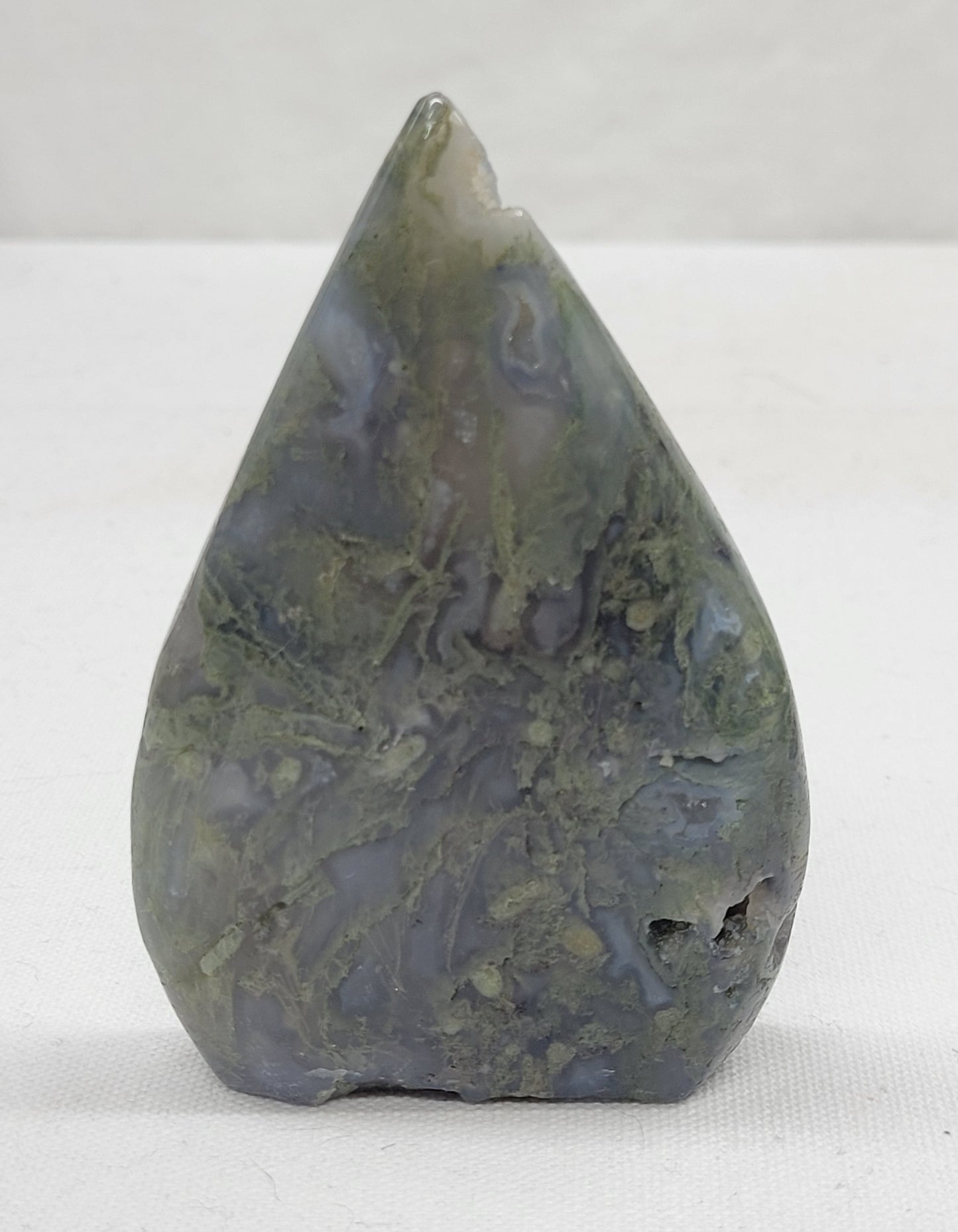 Moss Agate teardrop flame