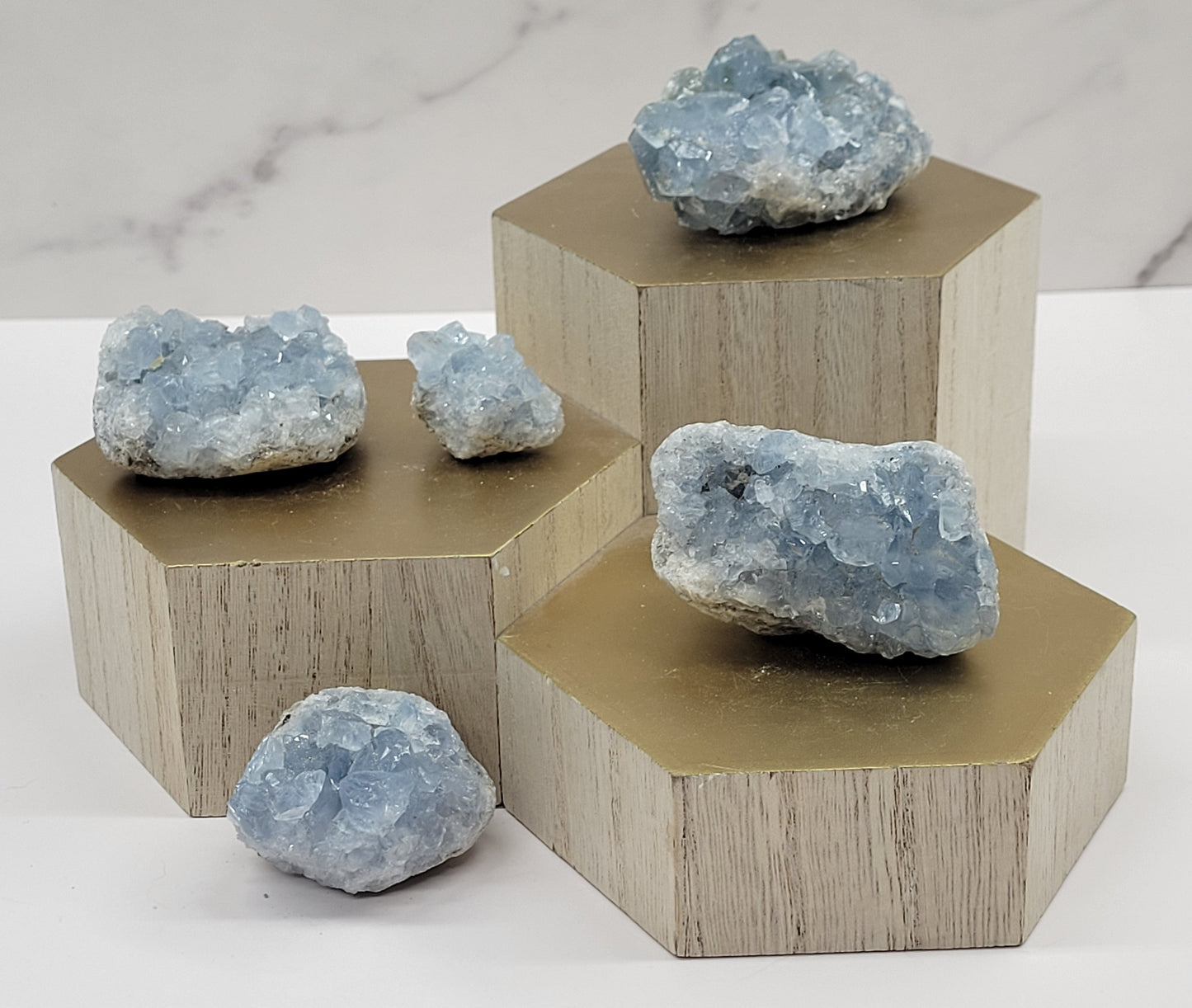 Celestite specimens