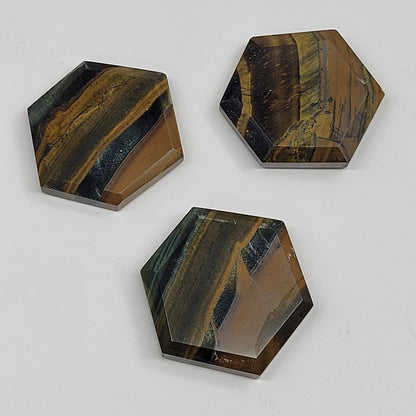 Tigers Eye Agate hexagon