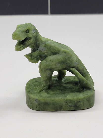 Green Jade T-Rex carving