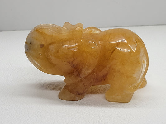 Golden Healer Elephant carving (L)
