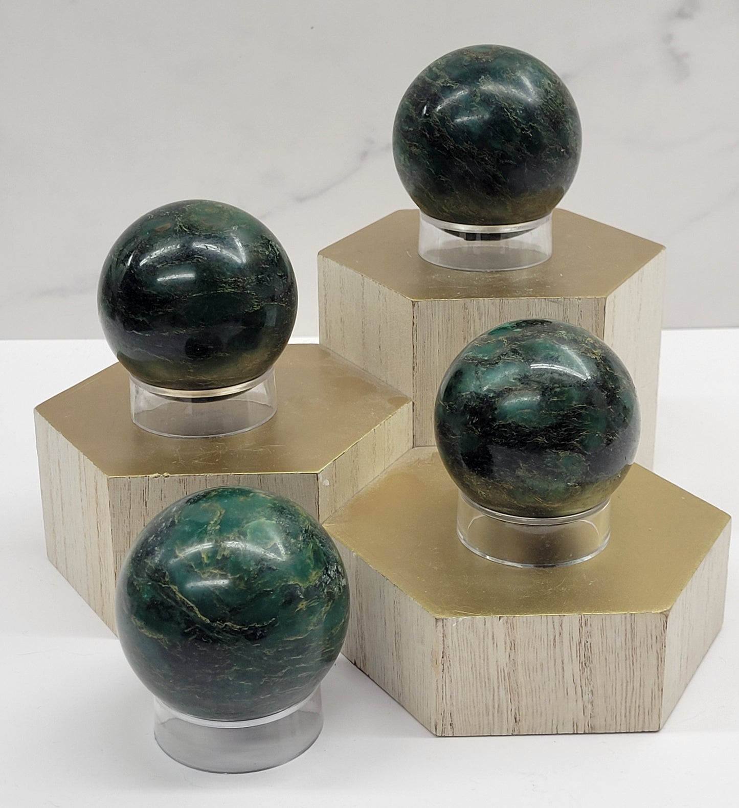 Brazilian Emerald spheres