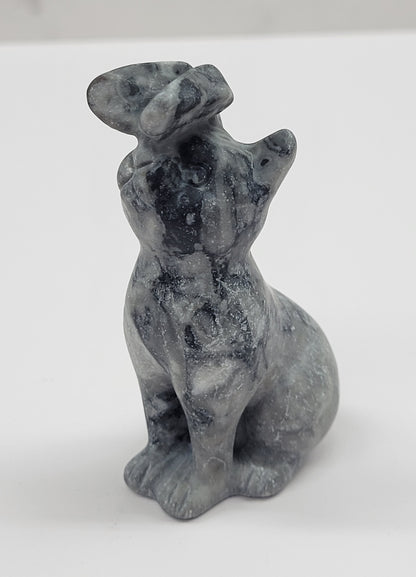 Cat/kitty carving - butterfly on nose (L)