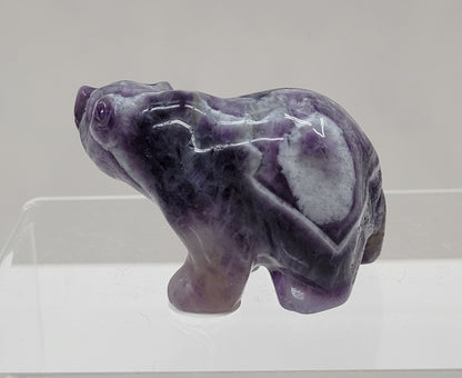 Bear carving - Dream Amethyst (small)