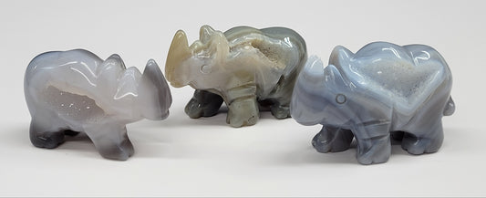 Drusy Agate Rhino (small)