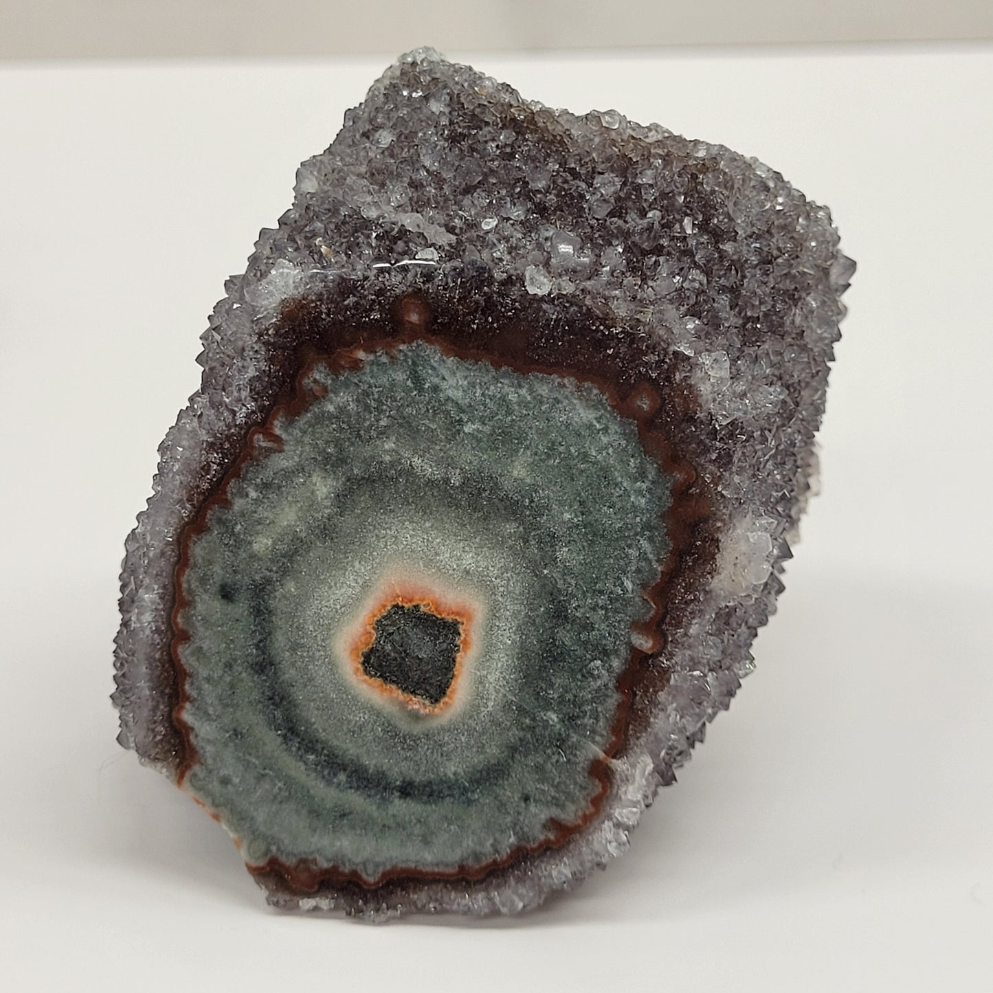 Amethyst with Stalactite eye specimen