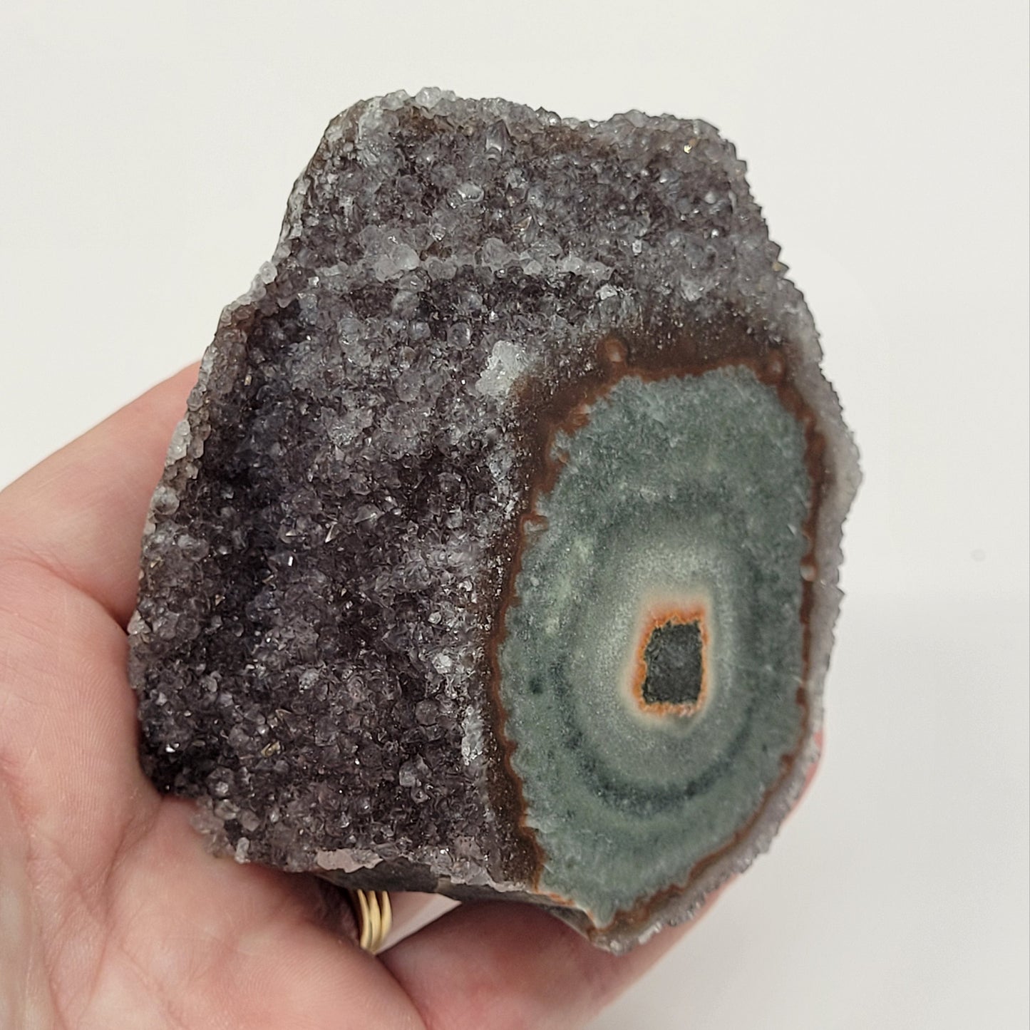Amethyst with Stalactite eye specimen