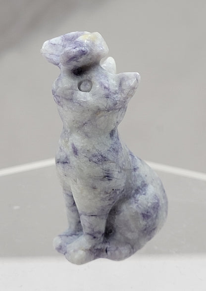 Cat/kitty carving - butterfly on nose (S)