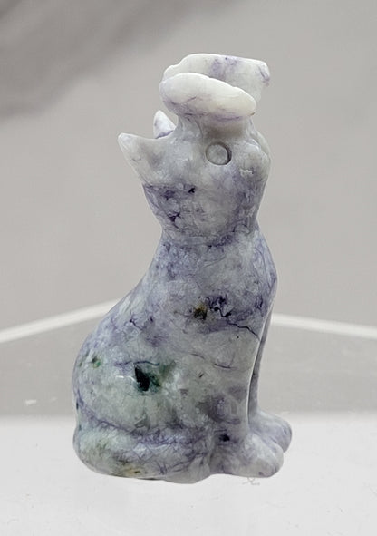 Cat/kitty carving - butterfly on nose (S)