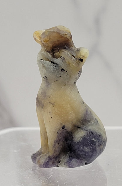 Cat/kitty carving - butterfly on nose (S)