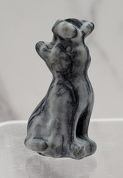 Cat/kitty carving - butterfly on nose (S)