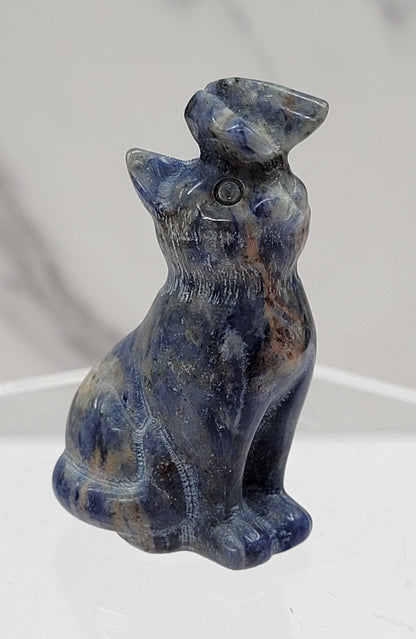 Cat/kitty carving - butterfly on nose (S)