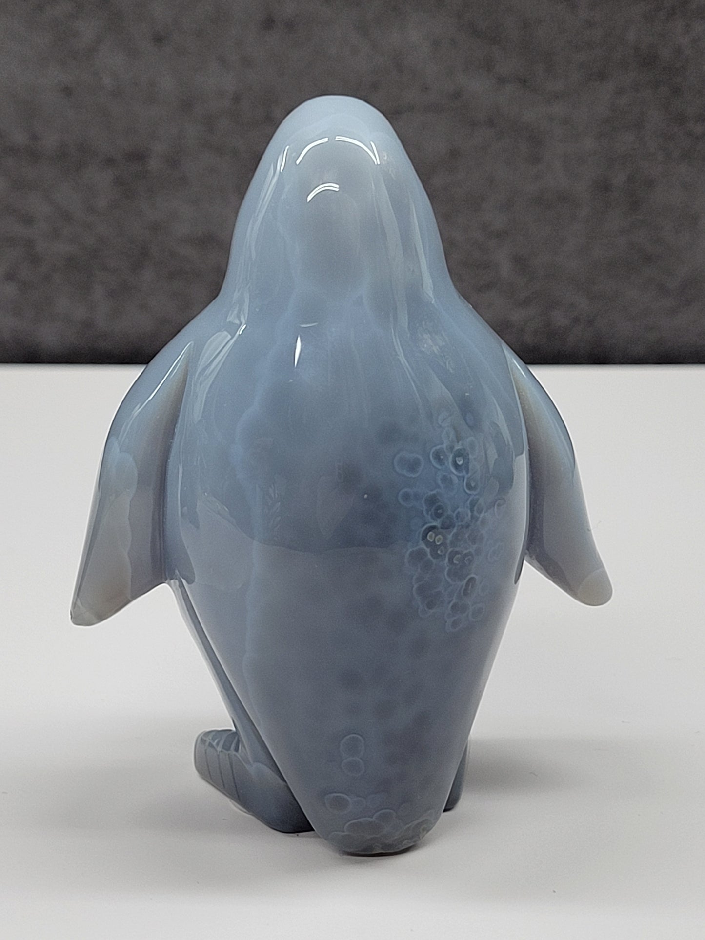 Drusy Agate penguin carving