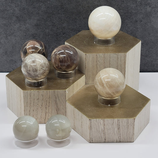 Moonstone/Black Moonstone/Green Moonstone sphere