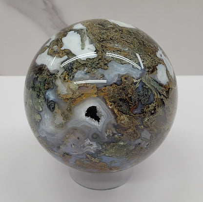 Moss Agate sphere (L & XL)
